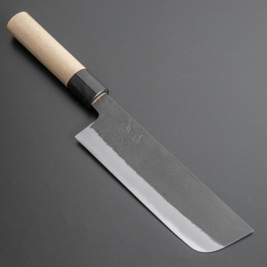 Hitohira Hinode Nashiji White #2 Stainless Clad Nakiri 165mm Ho Wood Handle - HITOHIRA