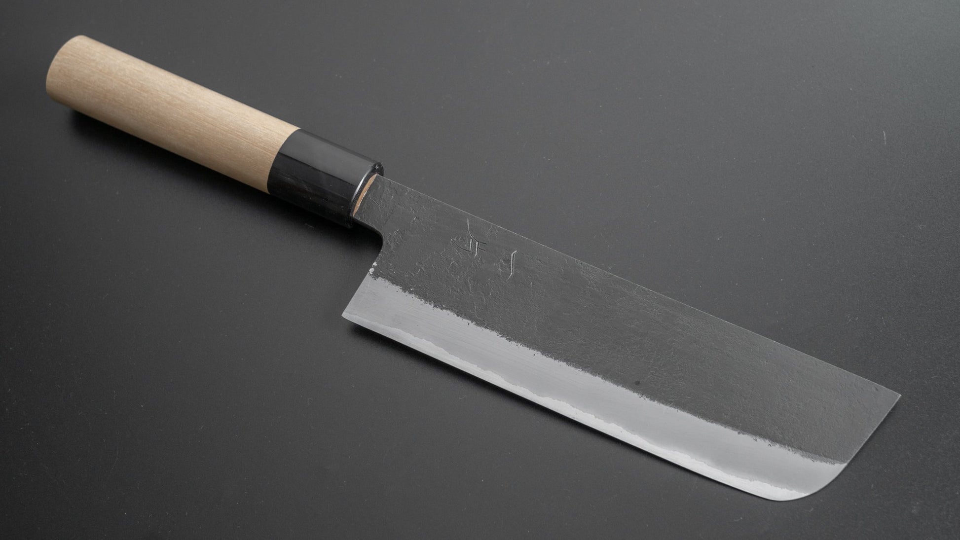 Hitohira Hinode Nashiji White #2 Stainless Clad Nakiri 165mm Ho Wood Handle - HITOHIRA