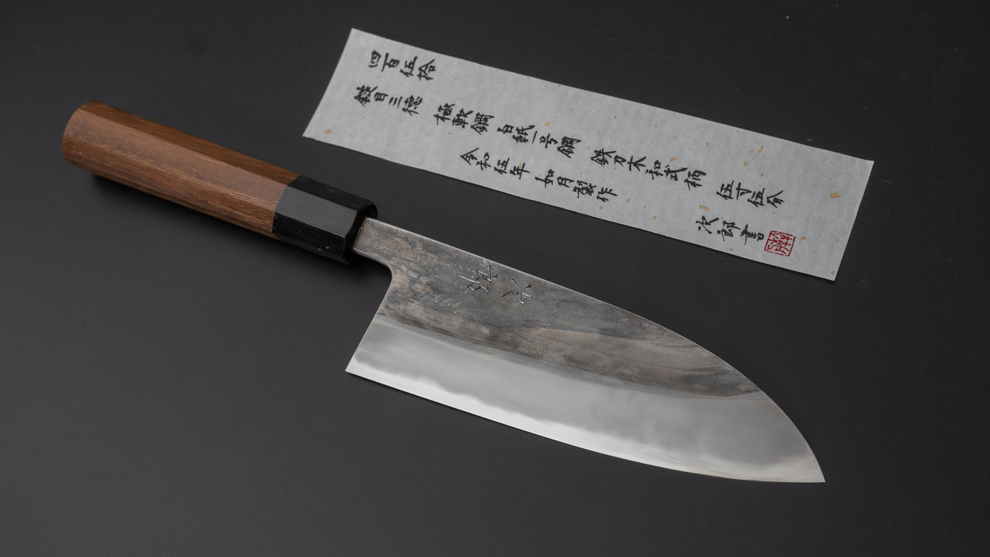 Jiro Tsuchime Wa Santoku 165mm Taihei Tagayasan Handle (#450) - HITOHIRA