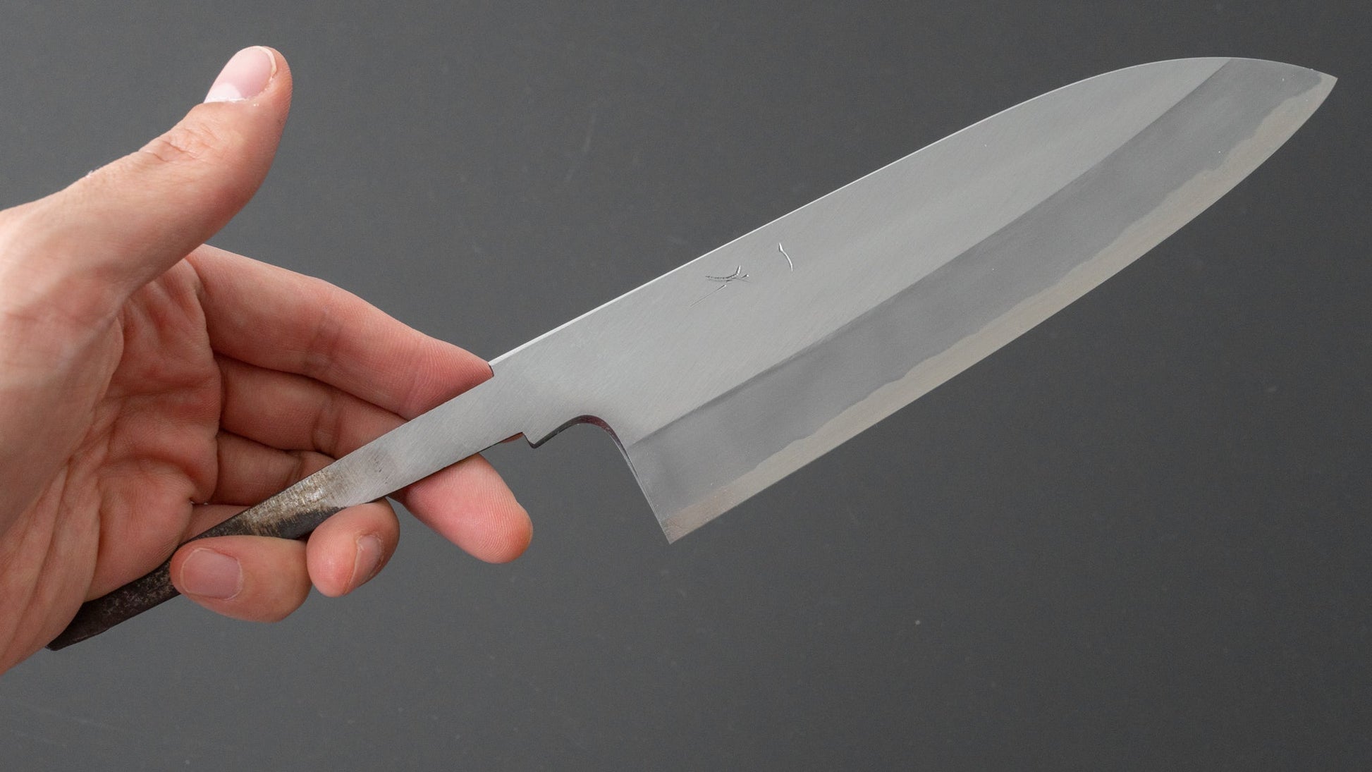 Hitohira Kikuchiyo Kyuzo White #2 Migaki Santoku 180mm (No Handle) | HITOHIRA