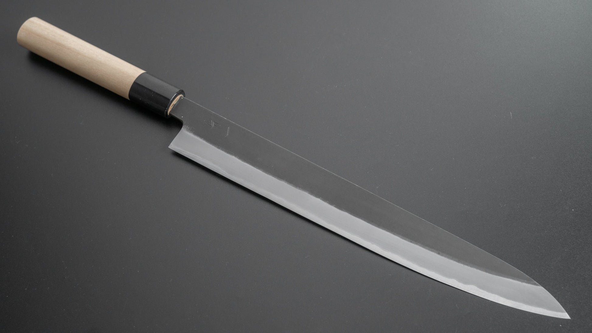 Hitohira Hinode Kurouchi White #2 Stainless Clad Sujihiki 270mm Ho Wood Handle - HITOHIRA