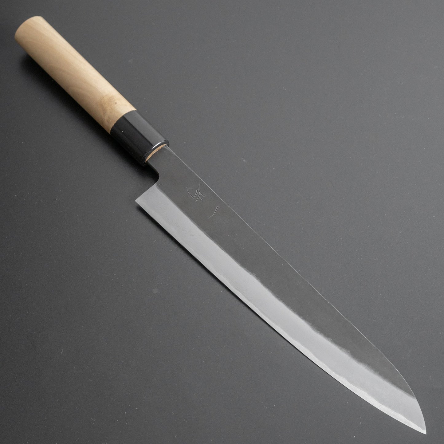 Hitohira Hinode Kurouchi White #2 Stainless Clad Sujihiki 210mm Ho Wood Handle - HITOHIRA