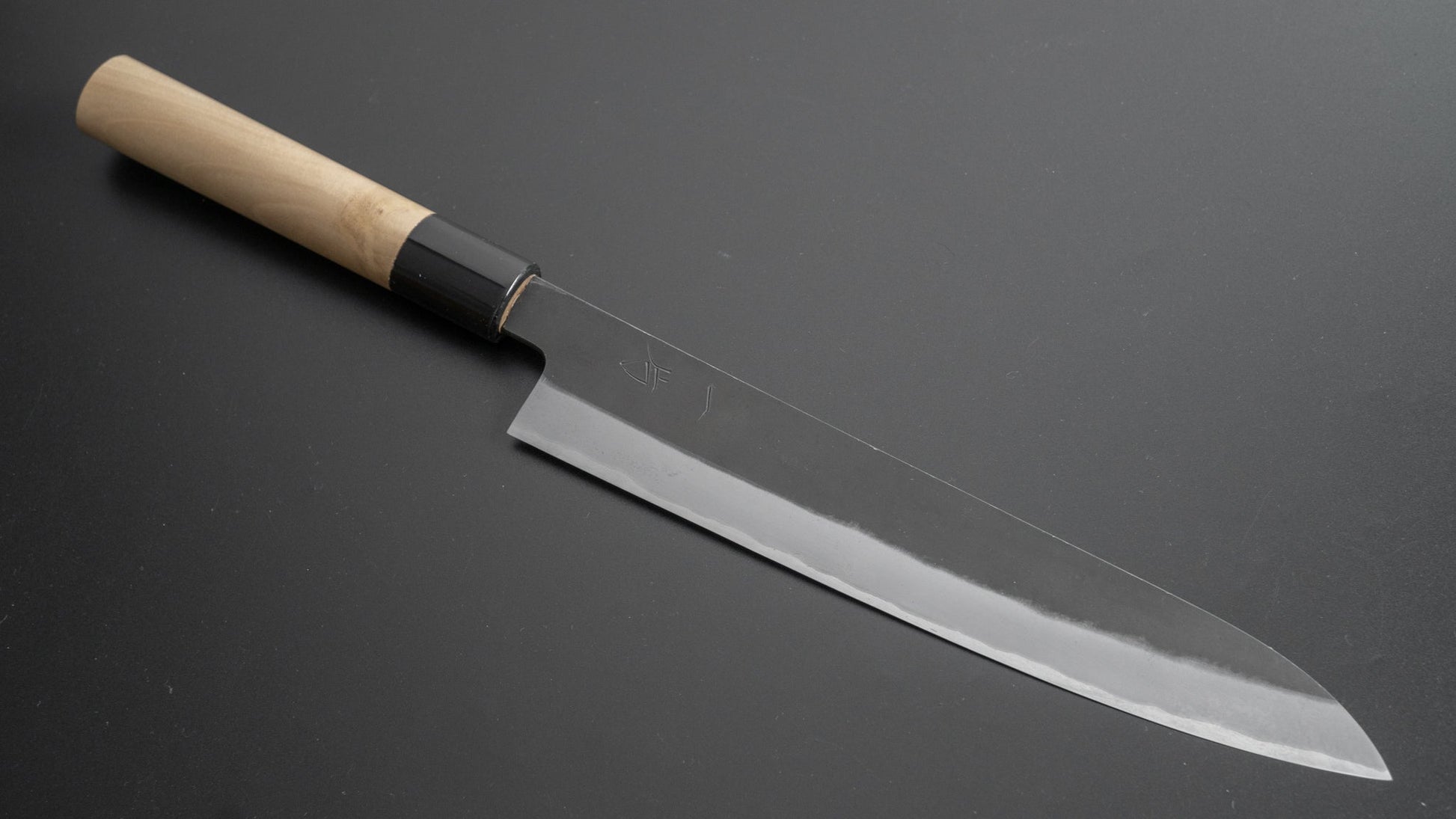 Hitohira Hinode Kurouchi White #2 Stainless Clad Sujihiki 210mm Ho Wood Handle - HITOHIRA