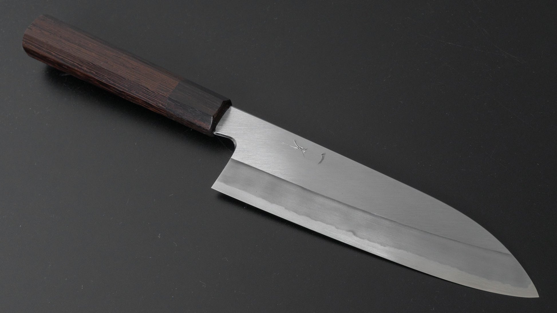 Hitohira Kikuchiyo Kyuzo White #2 Migaki Santoku 180mm Tagayasan Handle | HITOHIRA