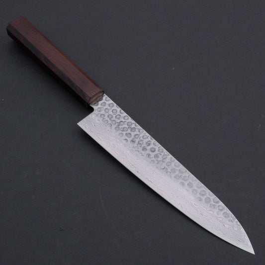 Hitohira HG Tsuchime Damascus Gyuto 210mm Wenge Handle | HITOHIRA