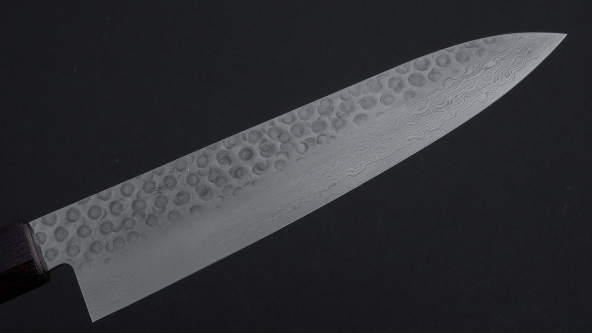 Hitohira HG Tsuchime Damascus Gyuto 210mm Wenge Handle | HITOHIRA