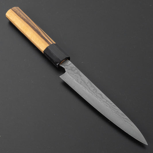 Hitohira Kyuzo Limited Special Coreless Damascuss Petty Kurokaki Persimmon Handle (Saya) | HITOHIRA