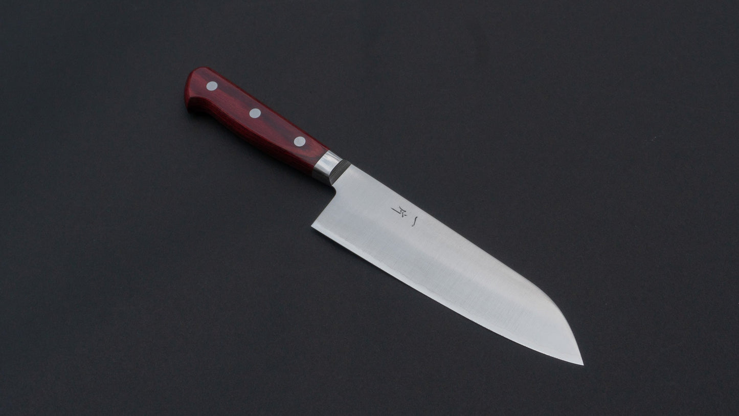 Hitohira TP Santoku 170mm Wine Pakka Handle - HITOHIRA