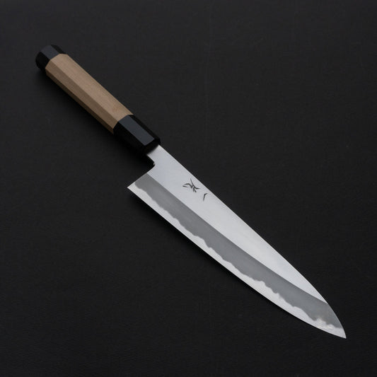 Hitohira Tanaka Kyuzo Blue #1 Migaki Gyuto 210mm Ho Wood Handle - HITOHIRA