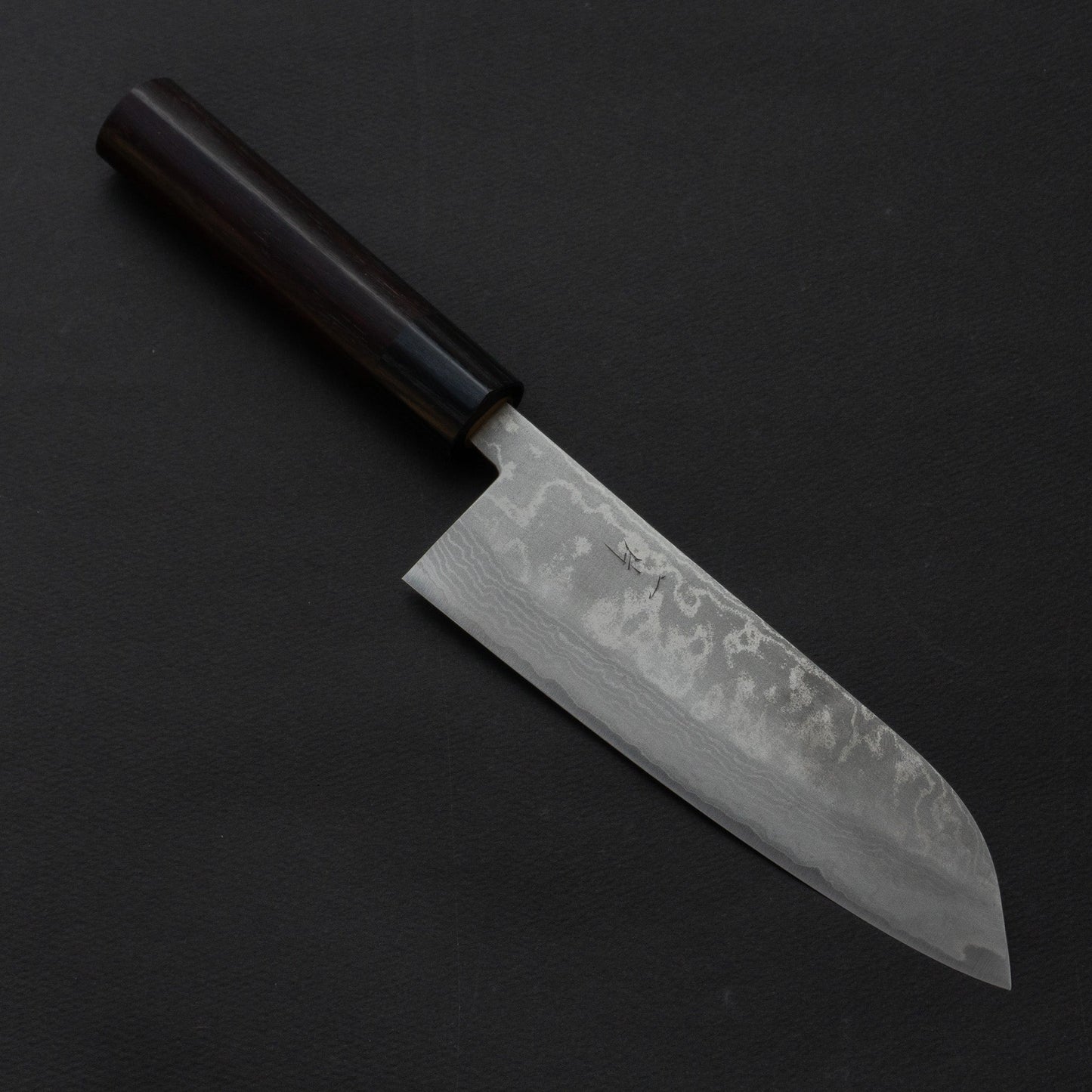 Hitohira NM Damascus Santoku 165mm Rosewood Handle - HITOHIRA