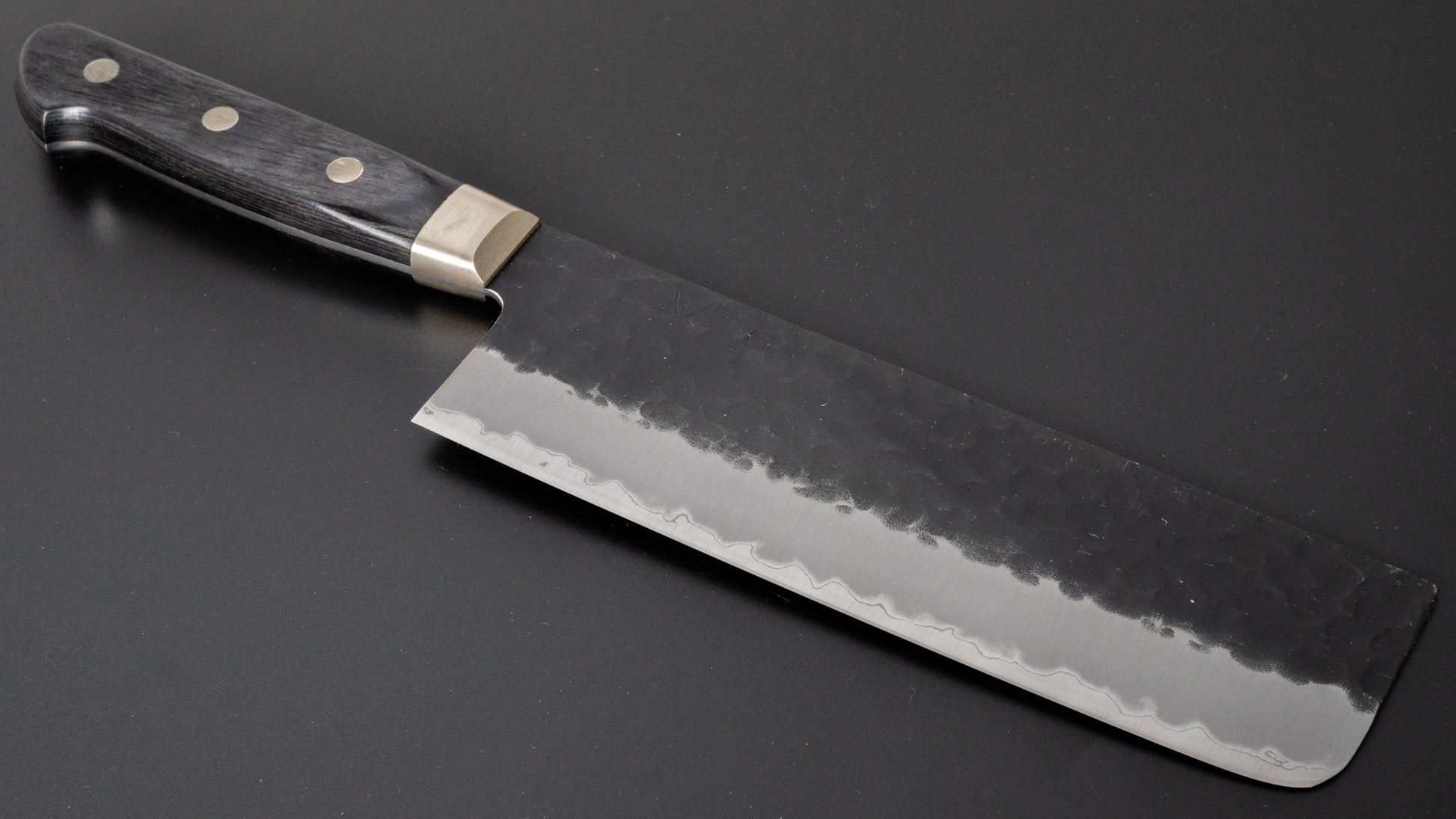 Hitohira Futana SB Kuro Tsuchime Nakiri 165mm Pakka Handle (Yo) - HITOHIRA