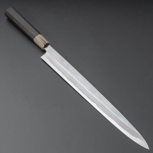 Hitohira Tanaka Mosuke Blue #1 Yanagiba 330mm Ebony Handle (Mirror Polished/ Saya) - HITOHIRA