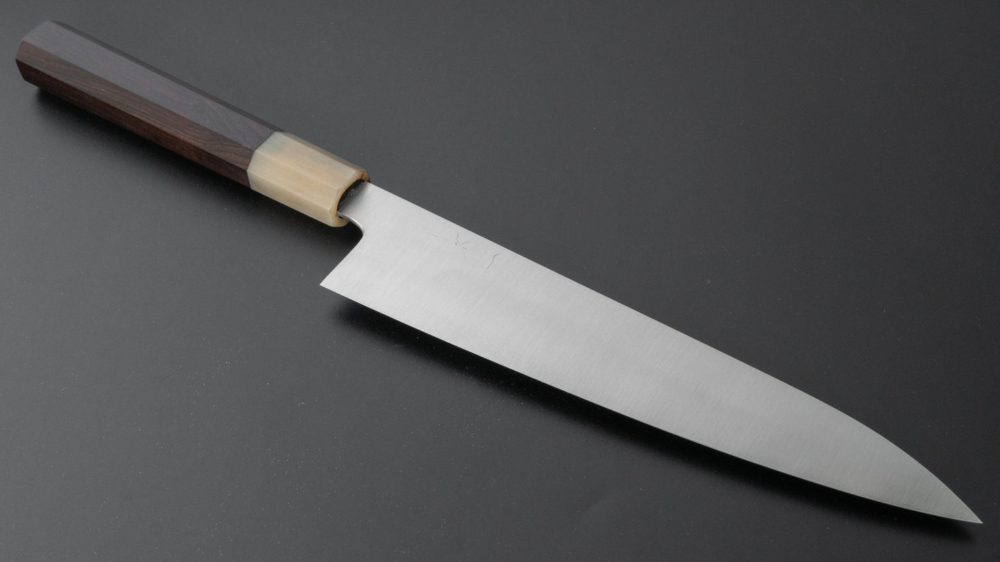 Hitohira Ashi Swedish Stainless Gyuto 210mm Ebony Handle - HITOHIRA