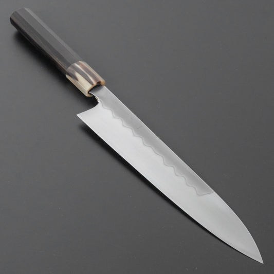 Hitohira Kikuchiyo Yohei White #3 Honyaki Gyuto 240mm Taihei Ebony Handle (Extra Thin/ Saya) | HITOHIRA