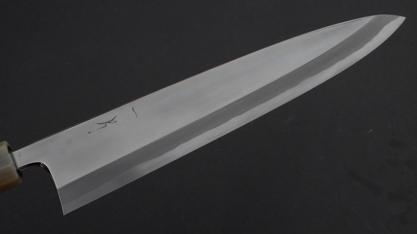 Hitohira Tanaka Blue #1 Mioroshi Deba 240mm Ebony Handle (Mirror Polished/ Saya) - HITOHIRA