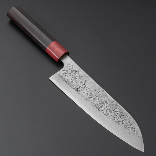 Hitohira YG Nashiji White #2 Santoku 165mm Rosewood Handle - HITOHIRA