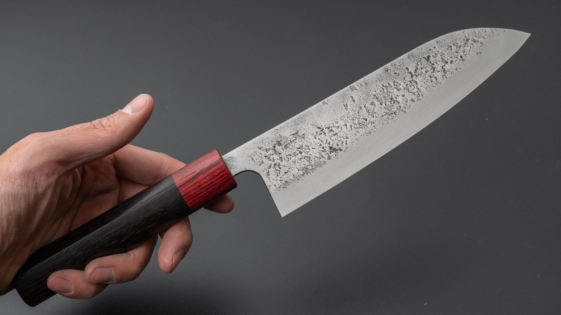 Hitohira YG Nashiji White #2 Santoku 165mm Rosewood Handle - HITOHIRA