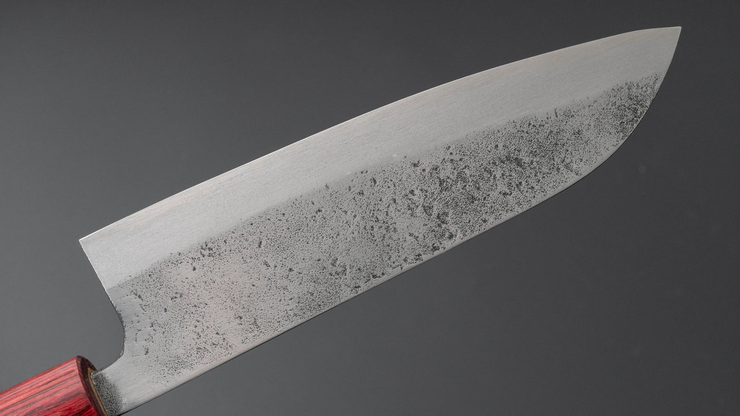 Hitohira YG Nashiji White #2 Santoku 165mm Rosewood Handle - HITOHIRA