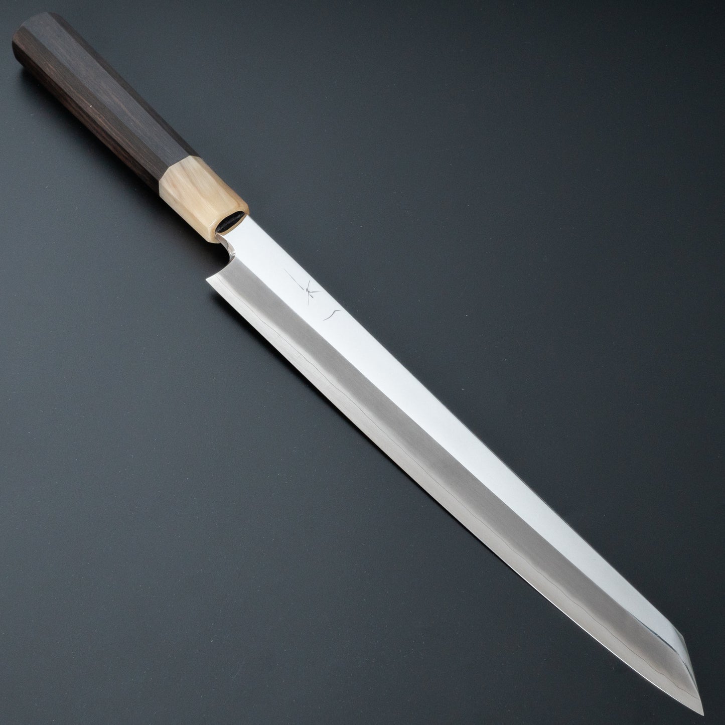 Hitohira Kikuchiyo Manzo Silver #3 Kiritsuke Yanagiba 270mm Ebony Handle (Mirror/ Saya) - HITOHIRA