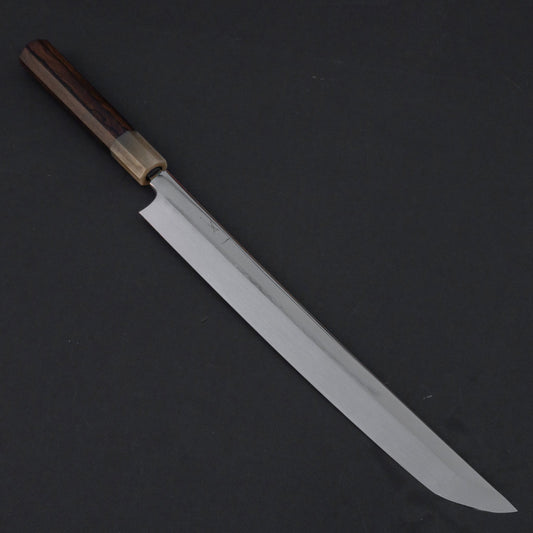 Hitohira Togashi Kambei White #1 Mizu Honyaki Yanagi Sakimaru 330mm Ziricote Handle (Saya) | HITOHIRA