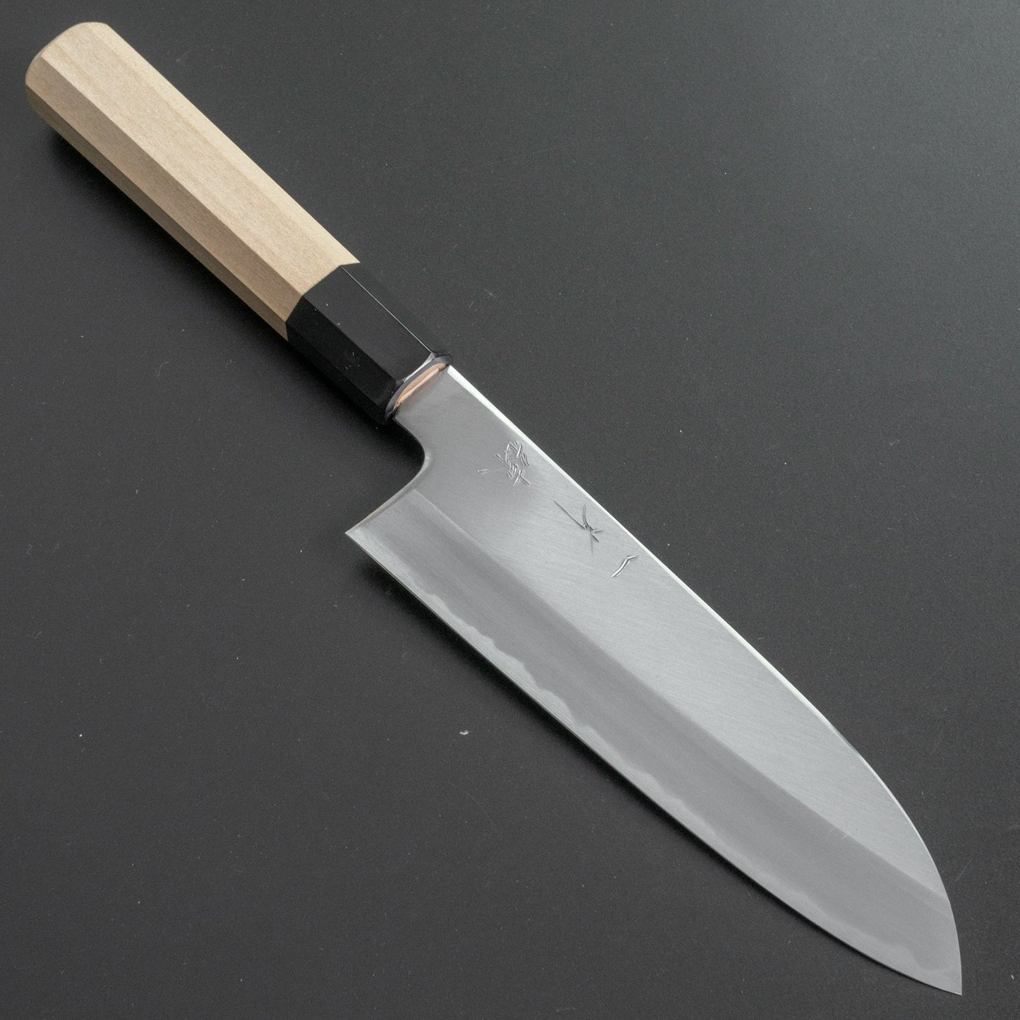 Hitohira Kikuchiyo Ren Blue #2 Santoku 180mm Ho Wood Handle - HITOHIRA