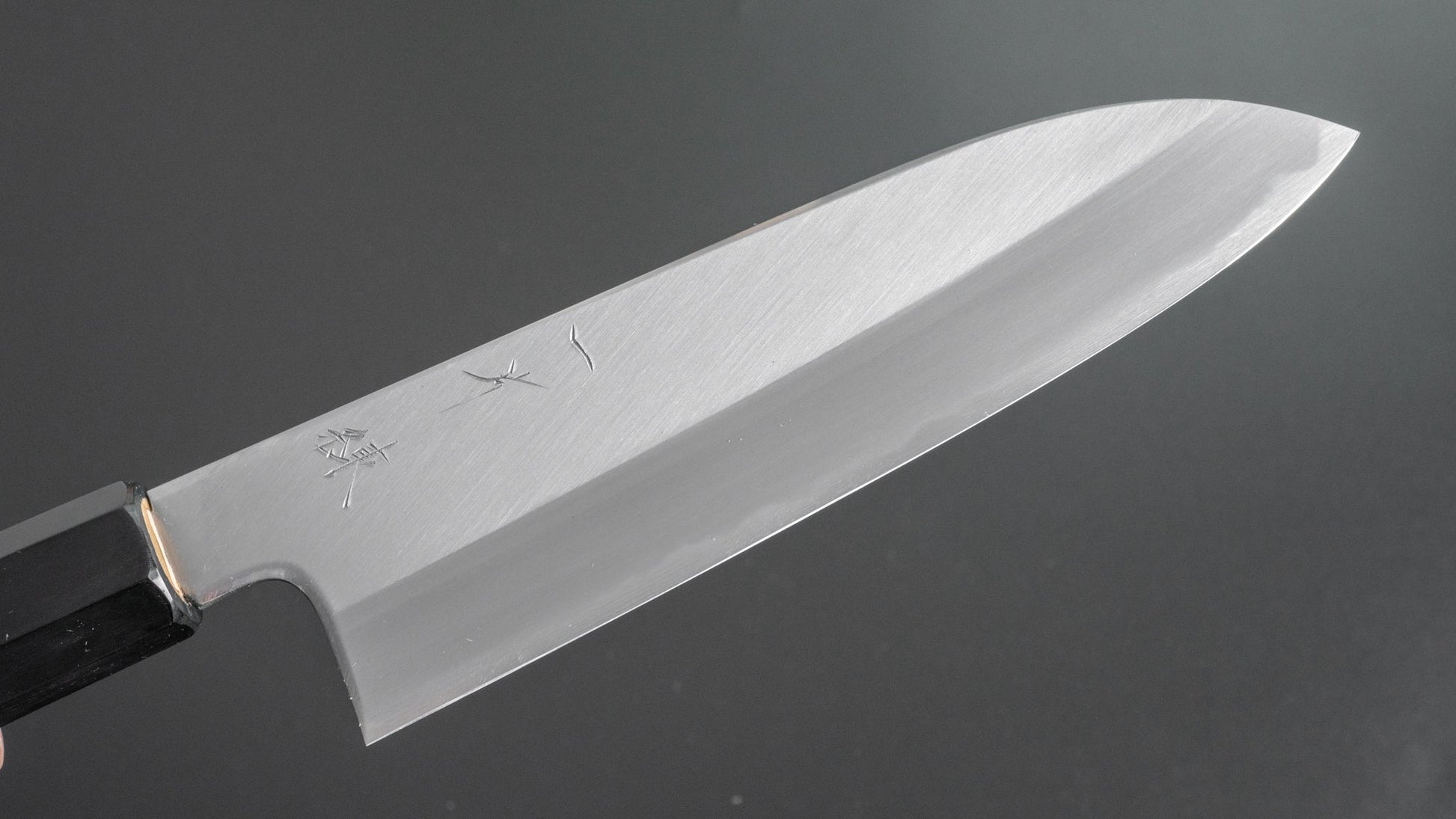 Hitohira Kikuchiyo Ren Blue #2 Santoku 180mm Ho Wood Handle - HITOHIRA