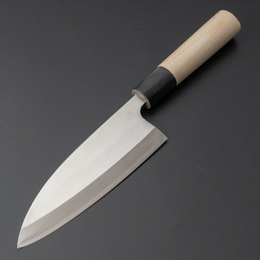 Mumei Stainless Left-Handed Deba 150mm Ho Wood Handle - HITOHIRA