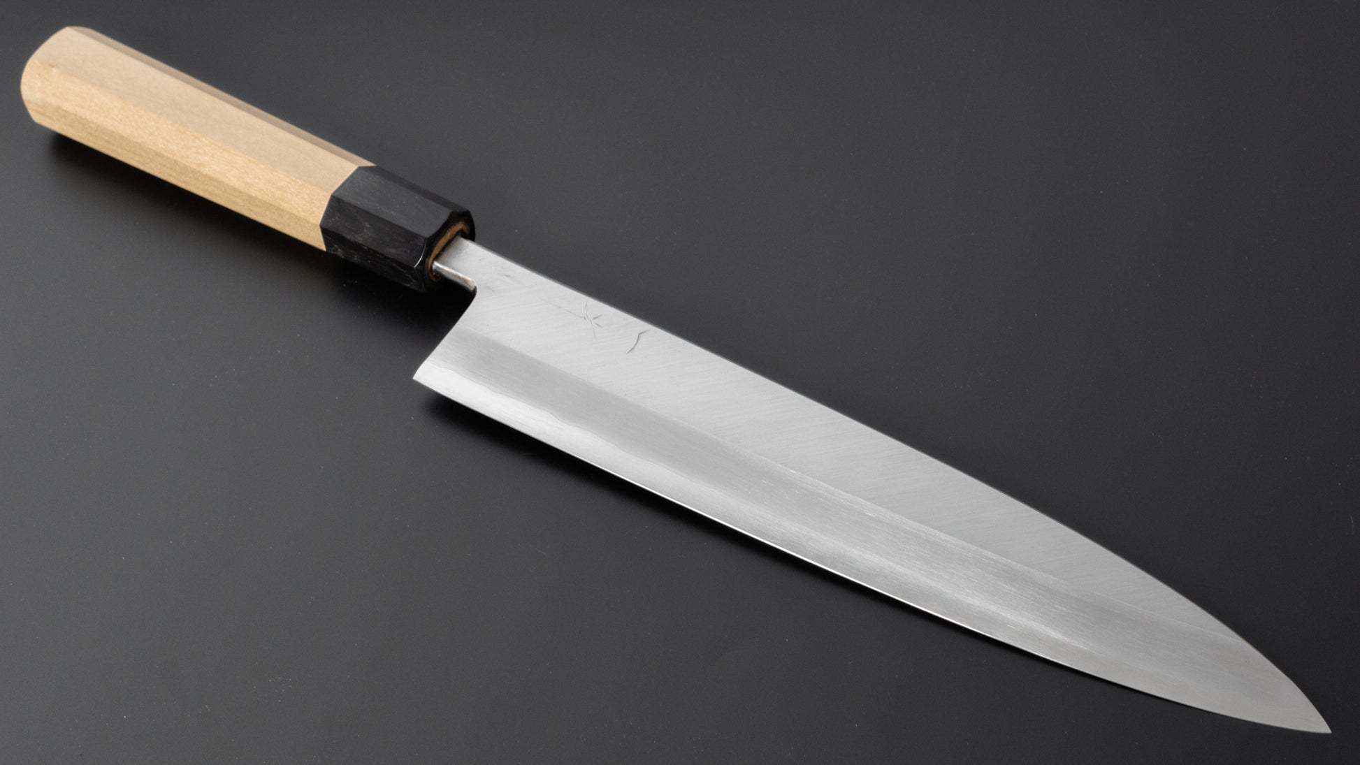 Hitohira Kikuchiyo Rikichi Silver #3 Mioroshi Deba 240mm Ho Wood Handle (Saya) - HITOHIRA