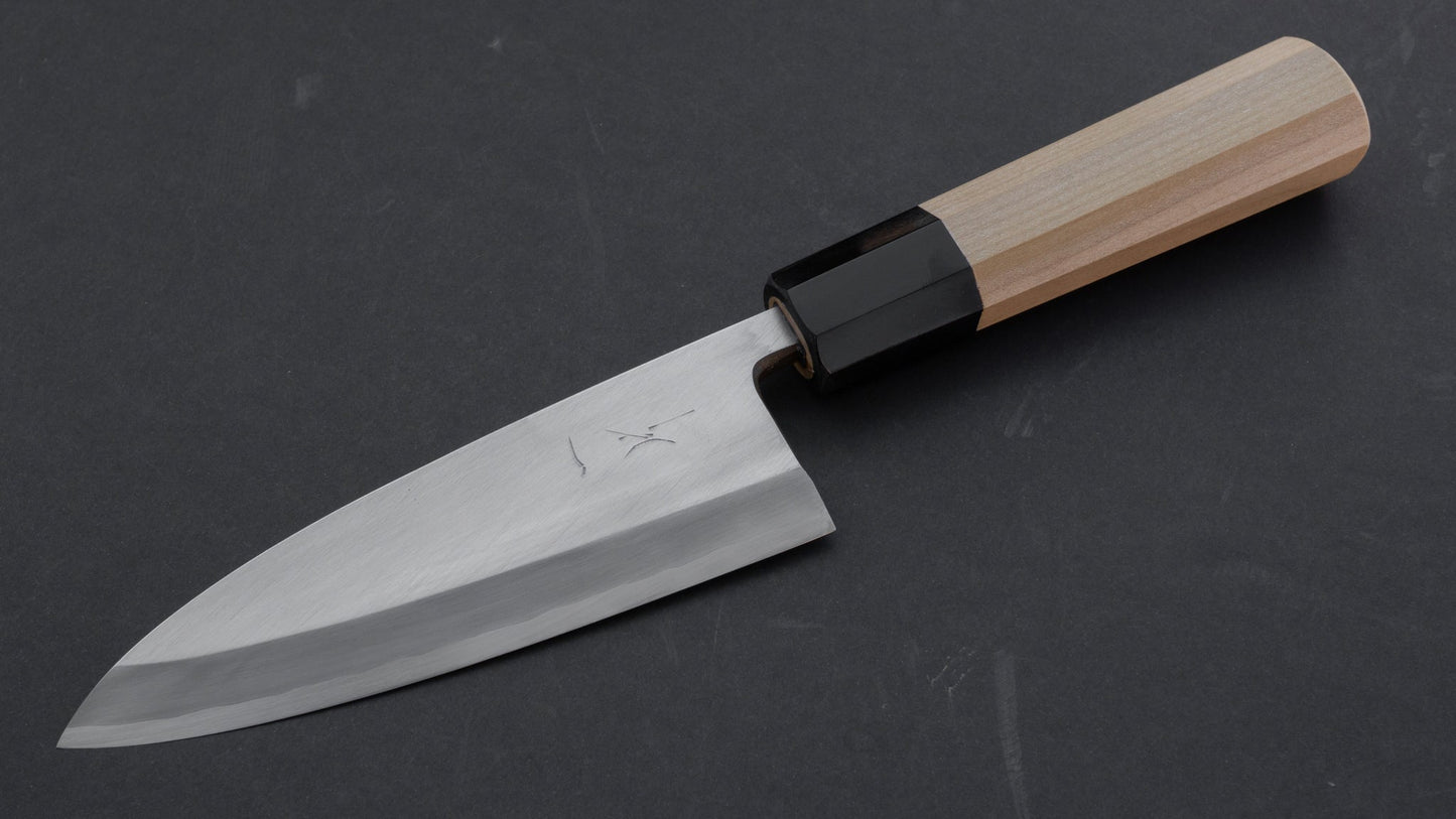 Hitohira Silver #3 Left-Handed Deba 135mm Ho Wood Handle (Limitedly Discounted) | HITOHIRA