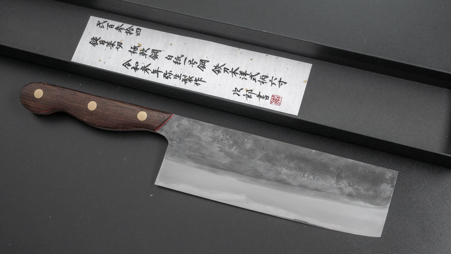 Jiro Tsuchime Yo Nakiri 180mm Tagayasan Handle (#234) - HITOHIRA