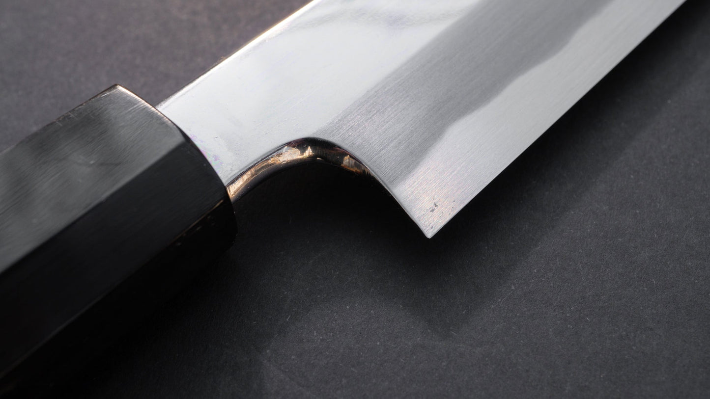 Hitohira Tanaka Blue #1 Yanagiba 300mm Ebony Handle (Mirror Polished/ Saya) | HITOHIRA