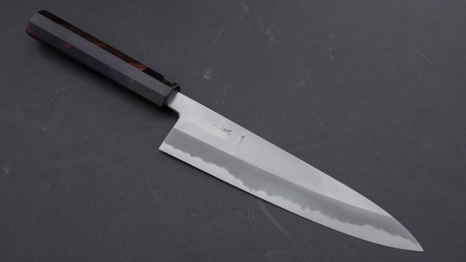 Hitohira Tanaka Kyuzo Blue #1 Migaki Gyuto 210mm Ziricote Handle | HITOHIRA