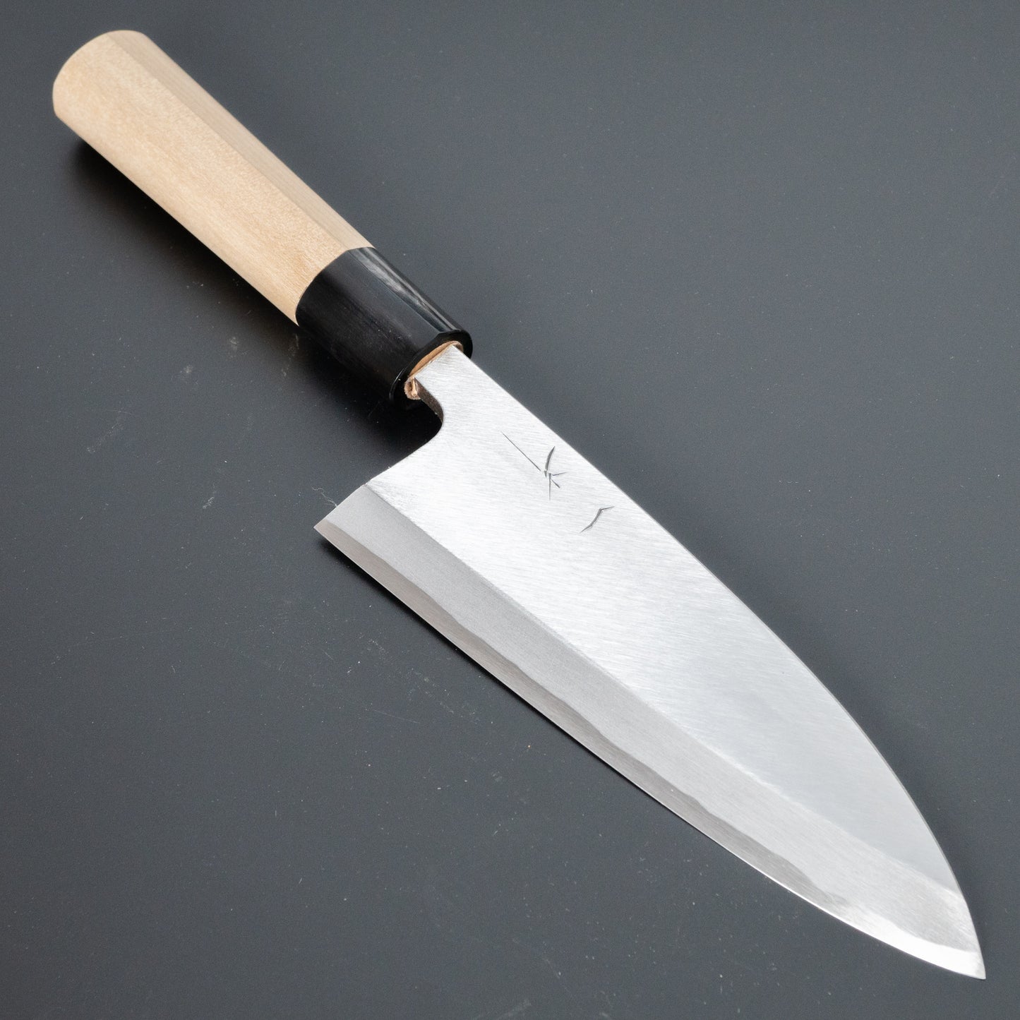 Hitohira Gorobei Blue #2 Deba 165mm Ho Wood Handle (D-Shape) - HITOHIRA