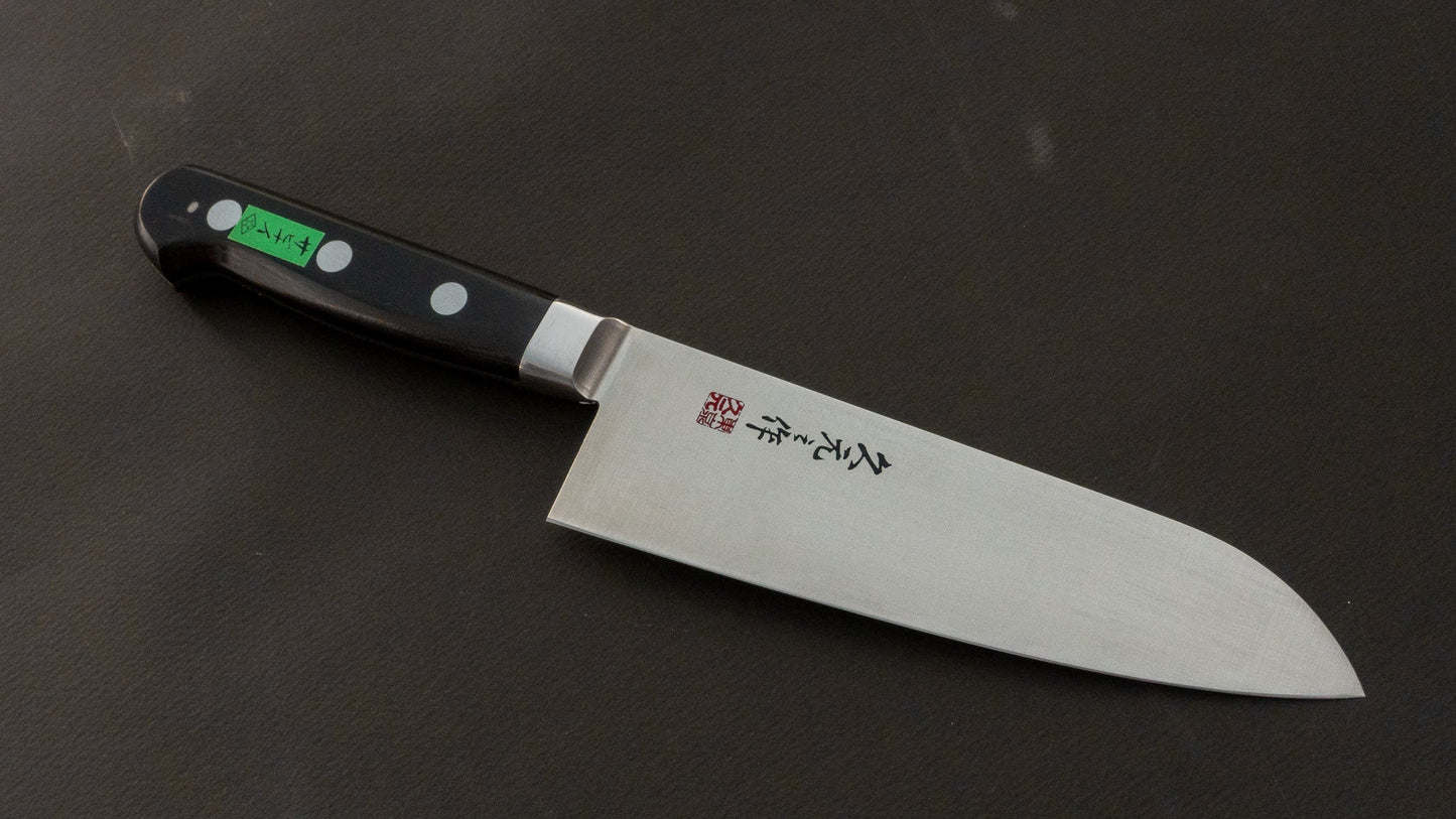 Morihei Hisamoto INOX Santoku 165mm Pakka Handle - HITOHIRA