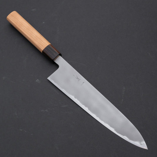 Hitohira Tanaka Yohei White #1 Kasumi Gyuto 240mm Cherry Wood Handle | HITOHIRA