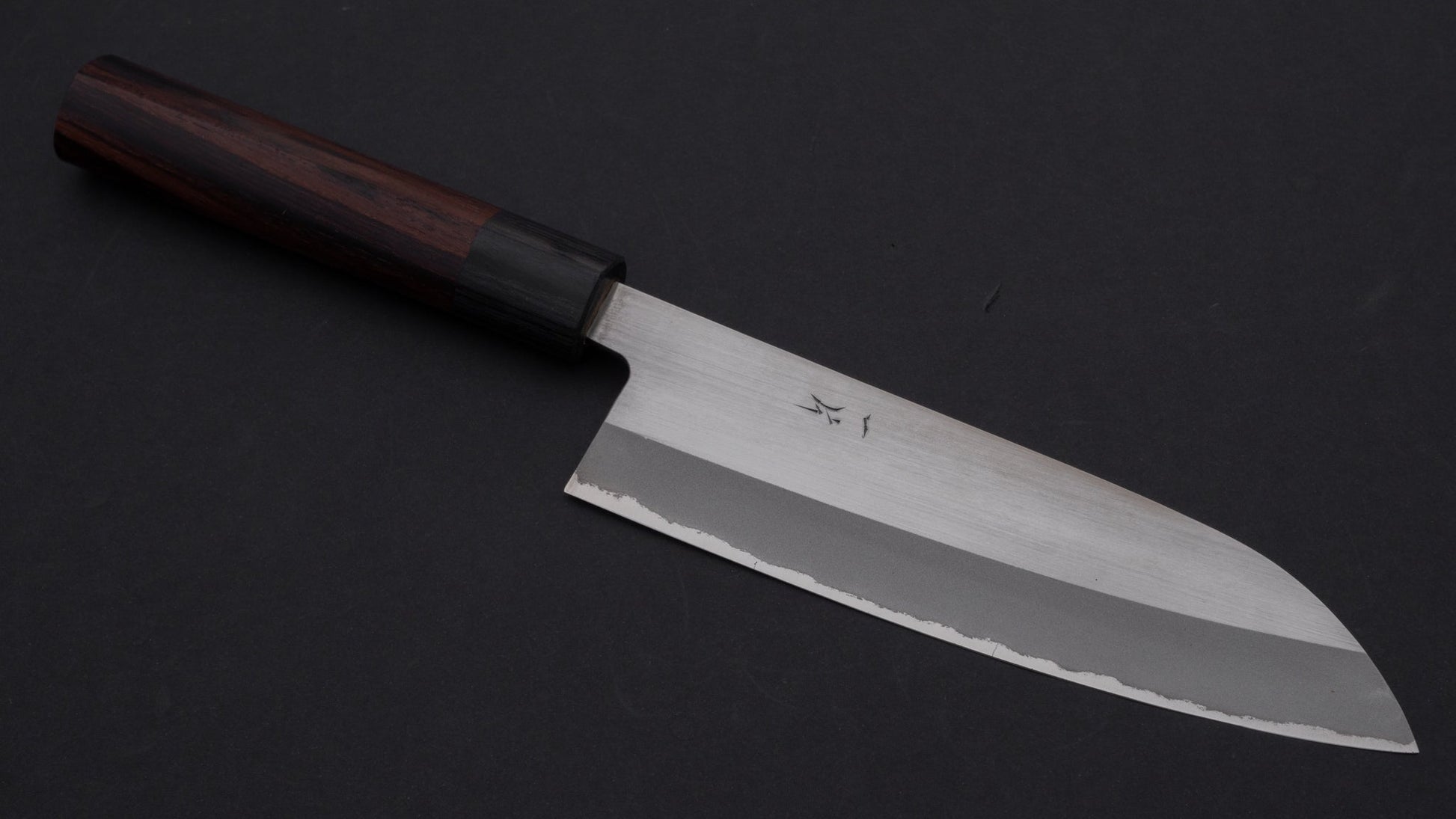 Hitohira AH White #2 Stainless Clad Santoku 170mm Rosewood Handle | HITOHIRA