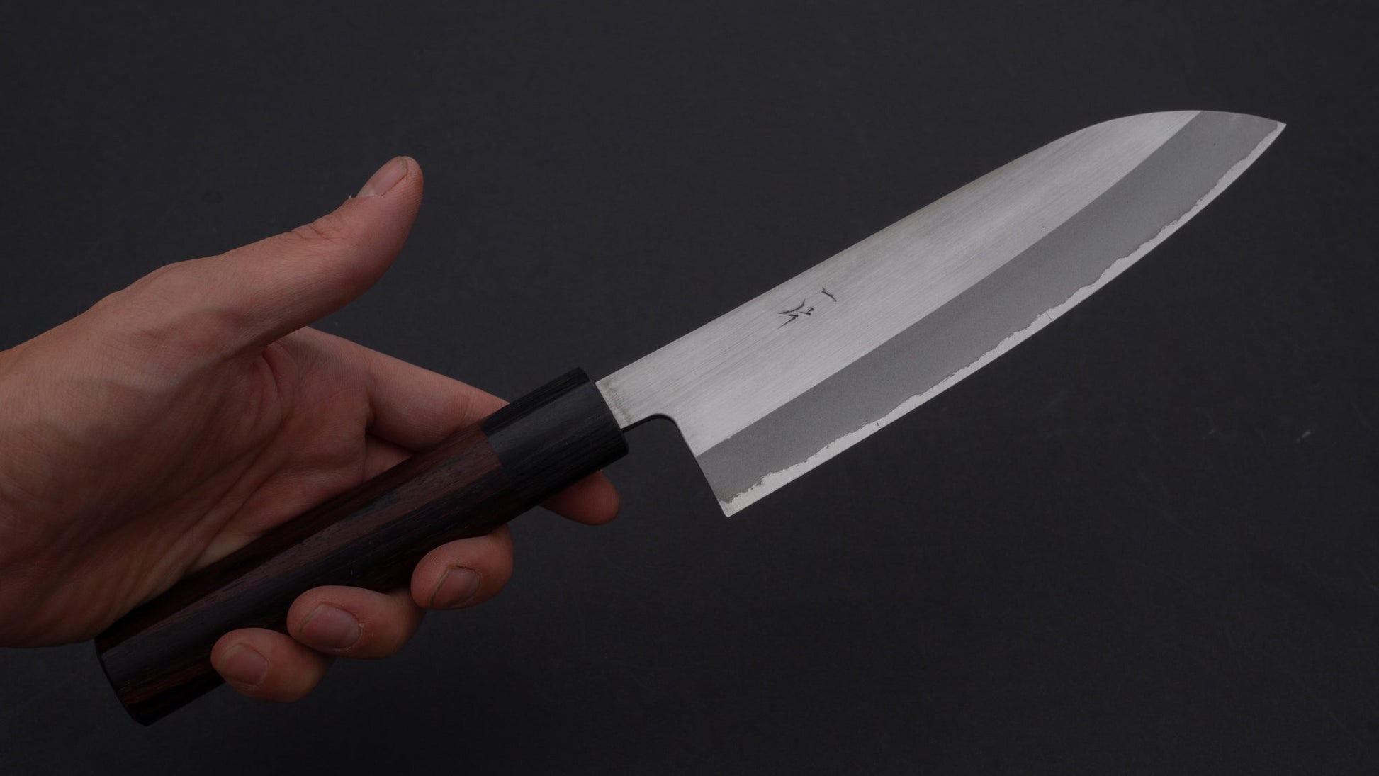 Hitohira AH White #2 Stainless Clad Santoku 170mm Rosewood Handle | HITOHIRA