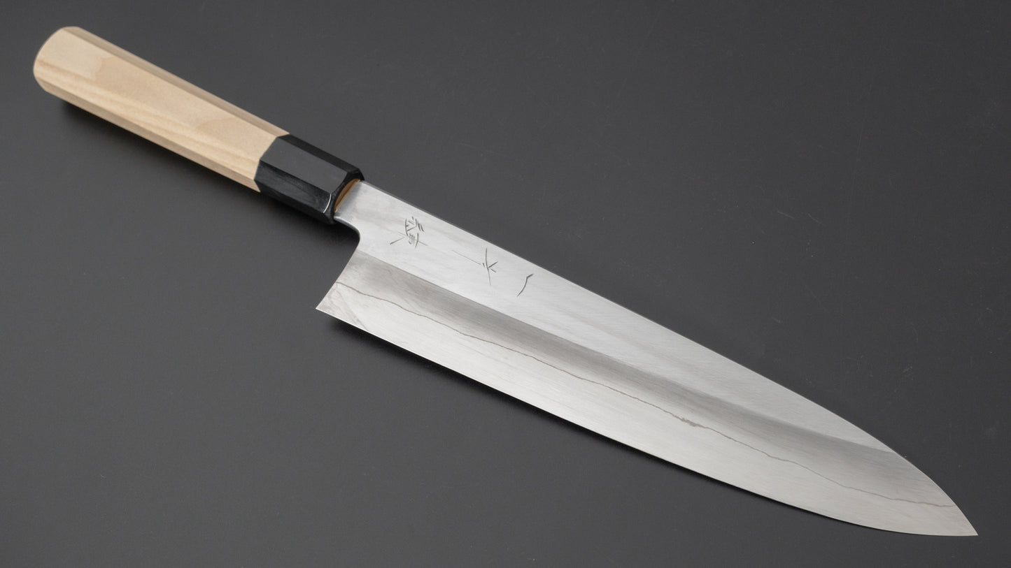 Hitohira Kikuchiyo Ren Silver #3 Gyuto 240mm Ho Wood Handle - HITOHIRA