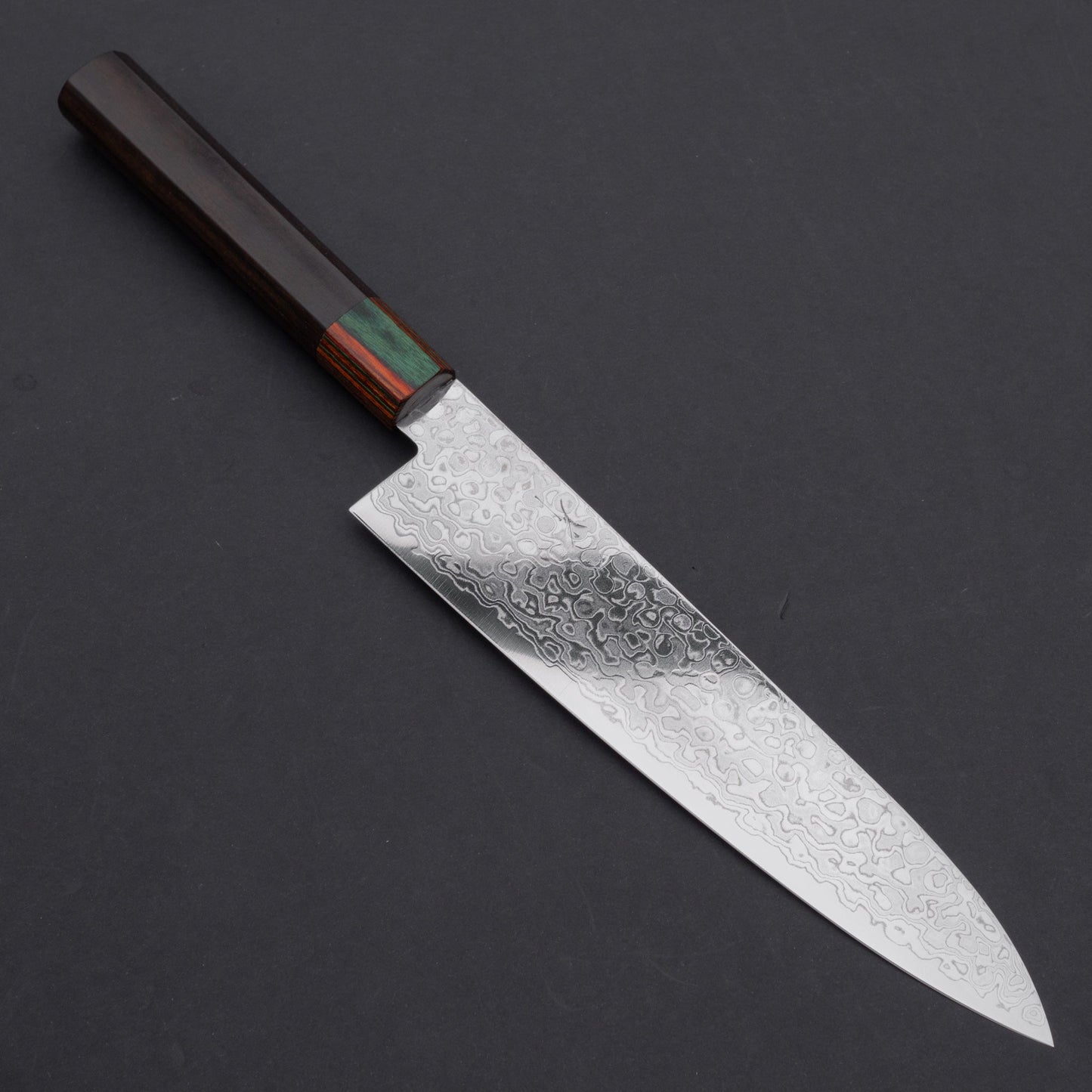 Hitohira HG Damascus Gyuto 210mm Ebony Handle (Rainbow) | HITOHIRA