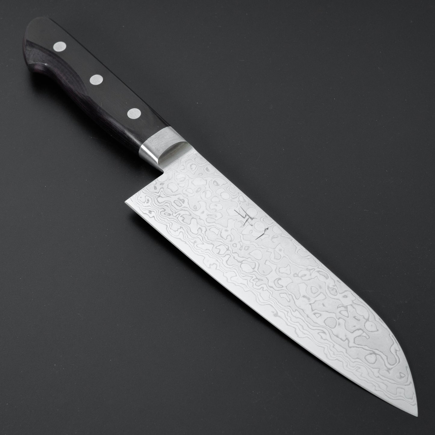 Hitohira HG Damascus Santoku Pakka Handle - HITOHIRA