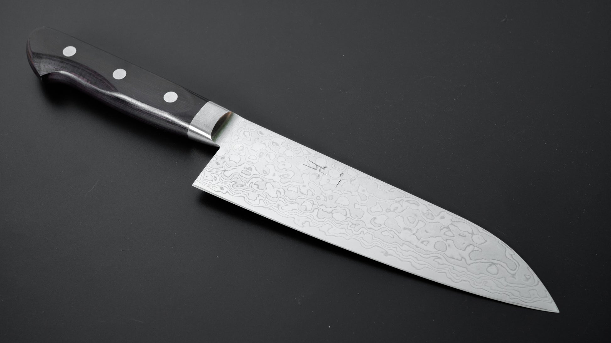 Hitohira HG Damascus Santoku Pakka Handle - HITOHIRA