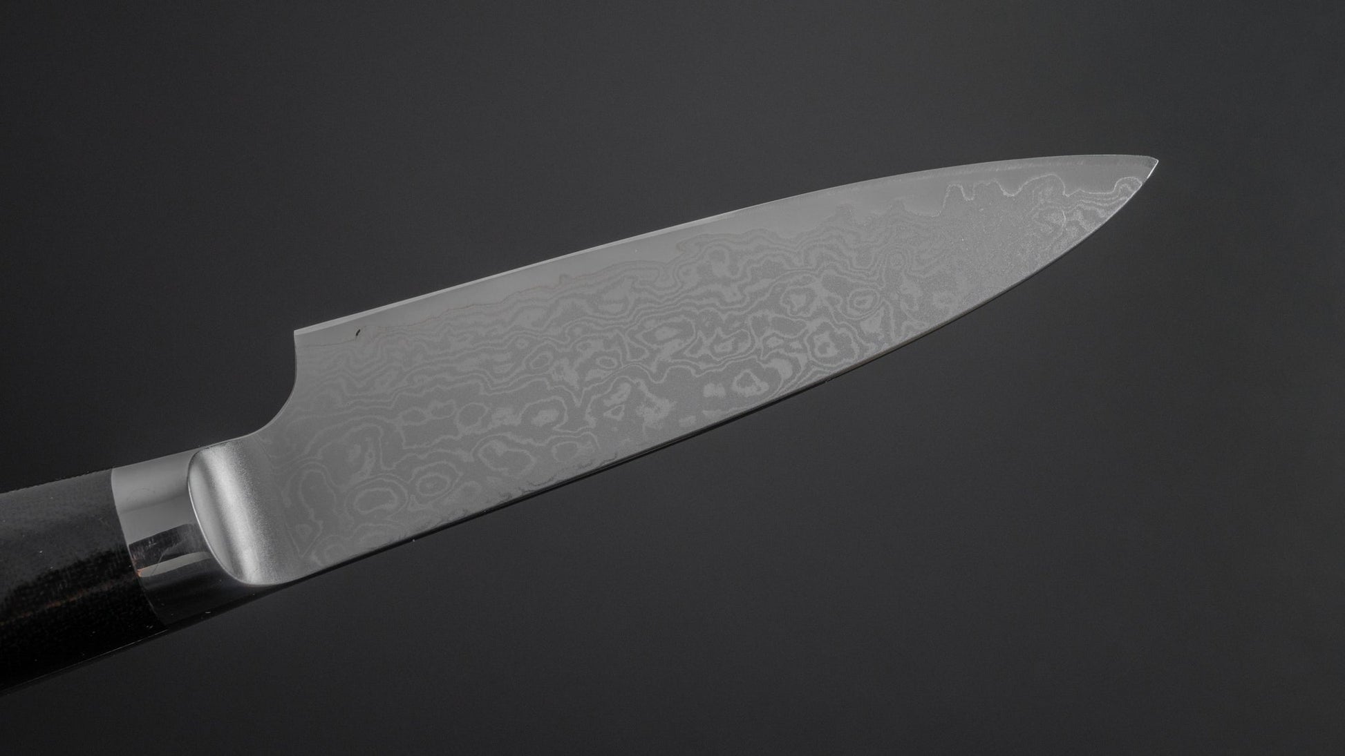 Hitohira Imojiya TH Damascus Paring 80mm Linen Micarta Handle - HITOHIRA