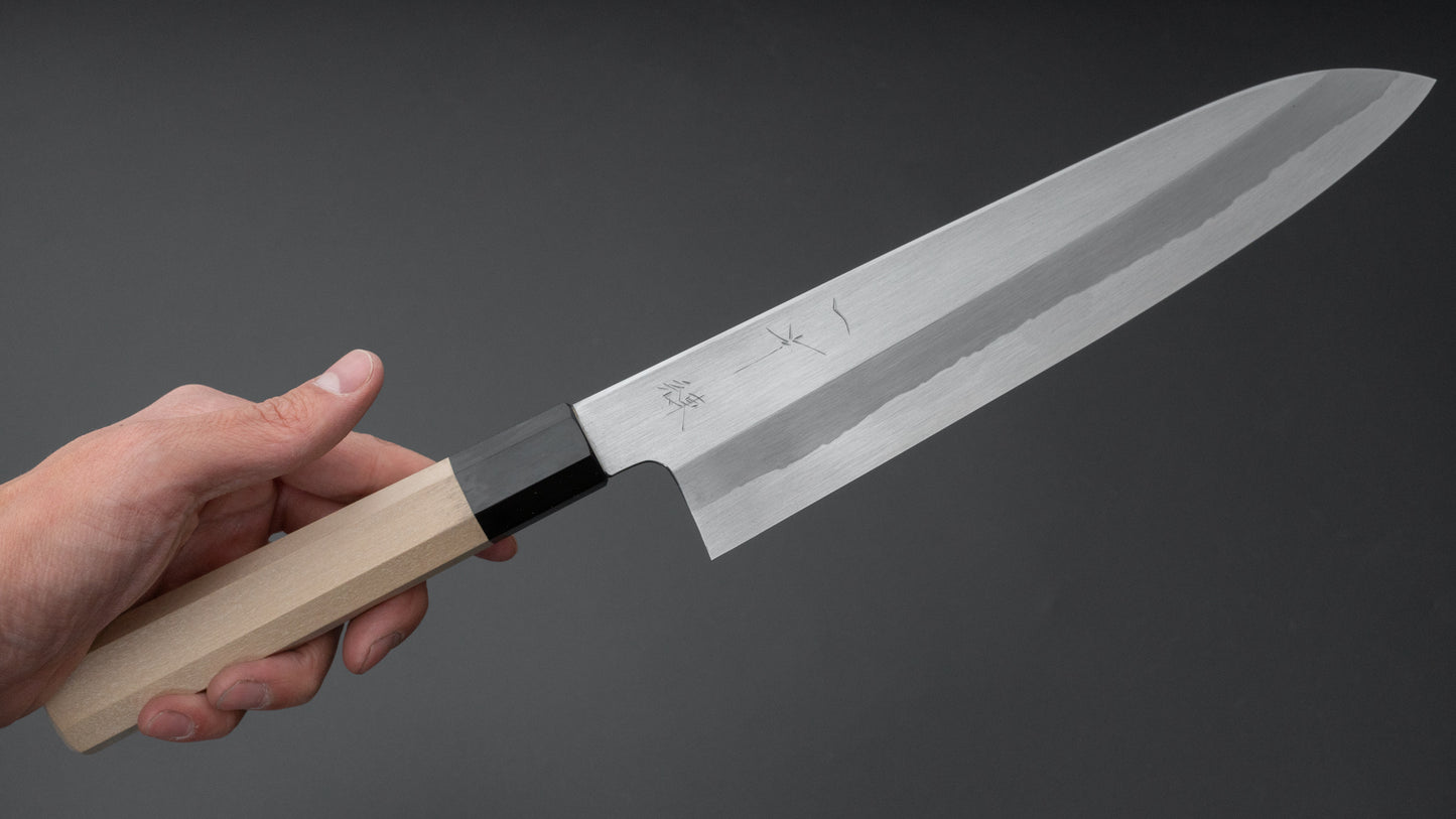 Hitohira Gorobei Ren White #2 Gyuto 240mm Ho Wood Handle - HITOHIRA