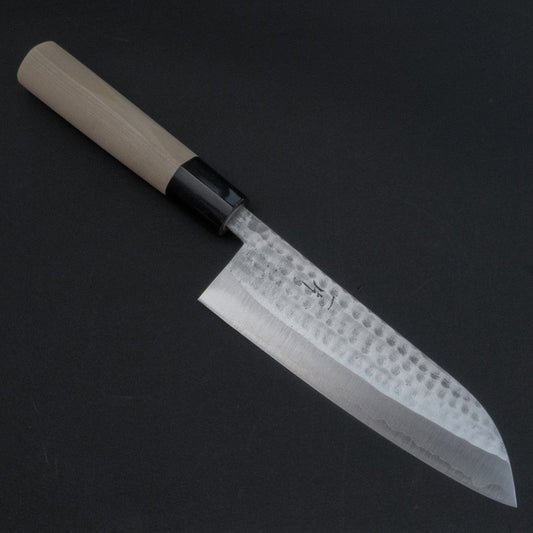 Hitohira NM Tsuchime Santoku 165mm Ho Wood Handle | HITOHIRA