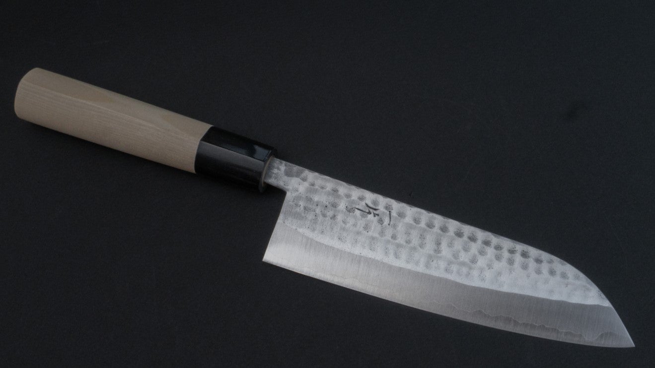 Hitohira NM Tsuchime Santoku 165mm Ho Wood Handle | HITOHIRA