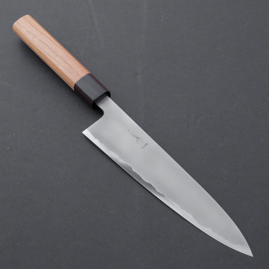 Hitohira Tanaka Yohei White #1 Kasumi Gyuto 210mm Cherry Wood Handle | HITOHIRA