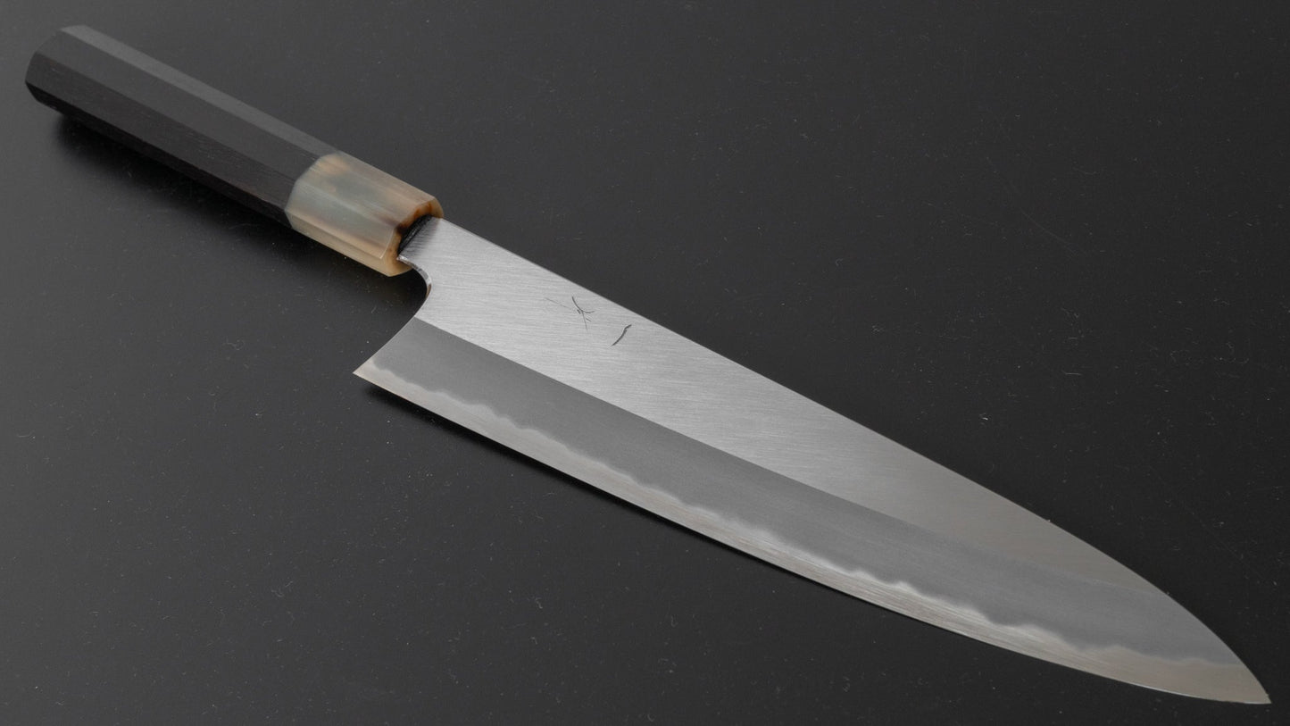 Hitohira Tanaka Kyuzo Blue #1 Migaki Gyuto 240mm Blackwood Handle - HITOHIRA