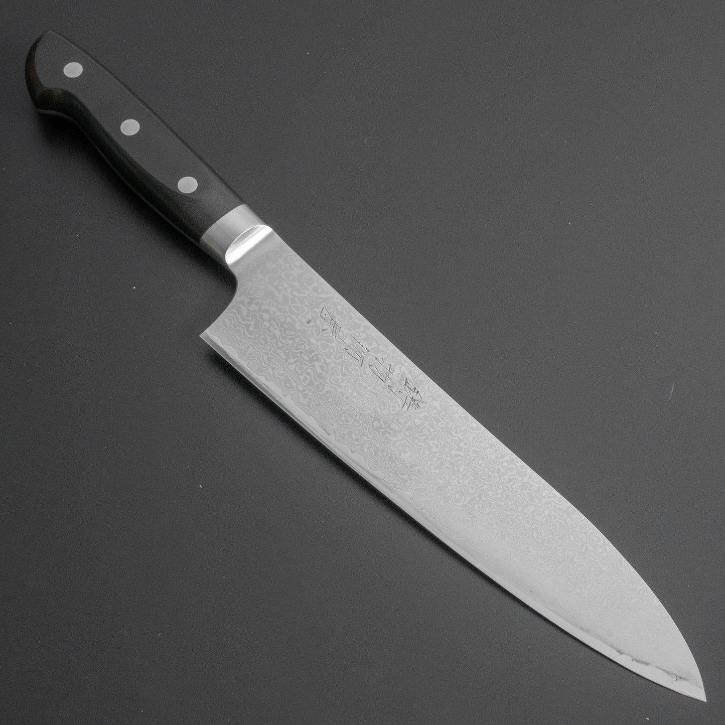 Hitohira Imojiya TH Damascus Gyuto 210mm Linen Micarta Handle - HITOHIRA