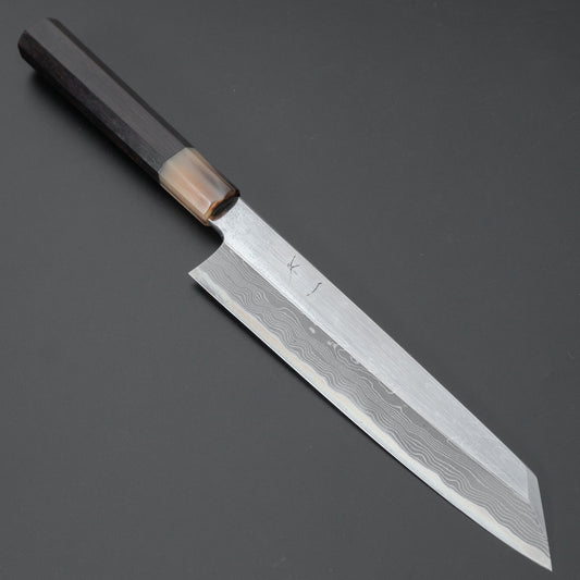 Hitohira Kikuchiyo Mosuke Enmon White #1 Kiritsuke 210mm Ebony Handle (Mirror Polished/ Saya) - HITOHIRA