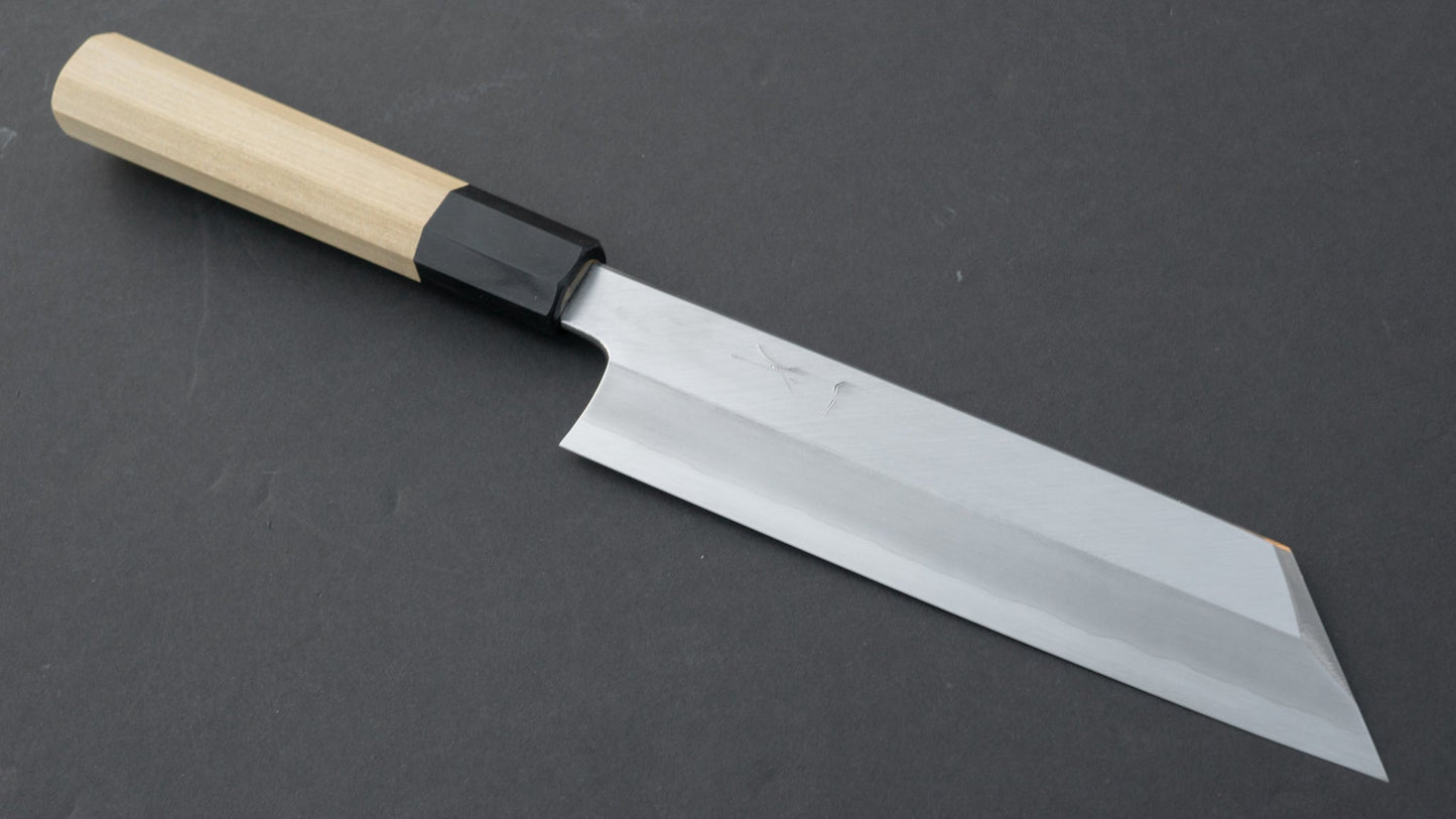 Hitohira Kikuchiyo Mosuke Silver #3 Mukimono 180mm Ho Wood Handle | HITOHIRA